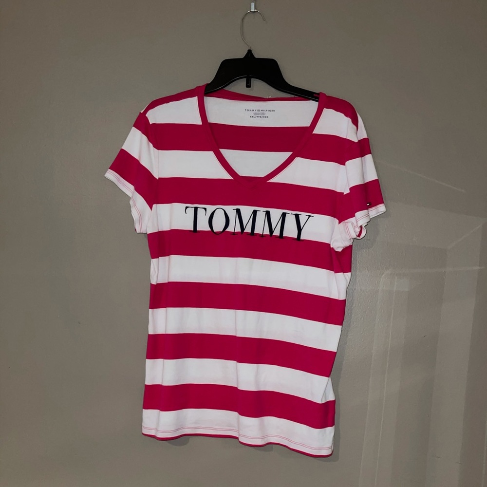 Pink & White Tommy Hilfiger Top
